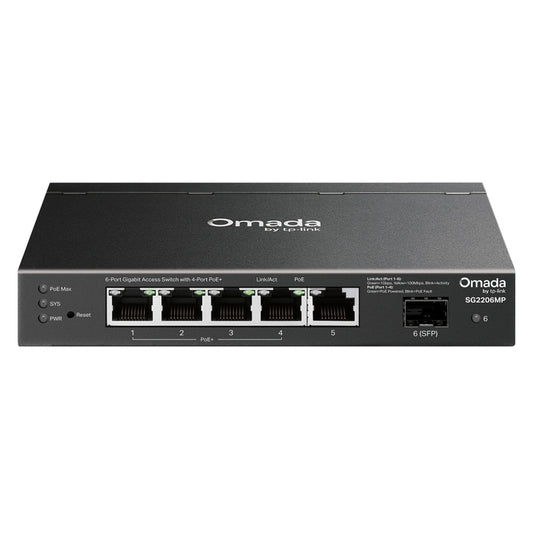 TP-LINK OMADA TL-SG2206MP 5-PORT POE SWITCH + SFP