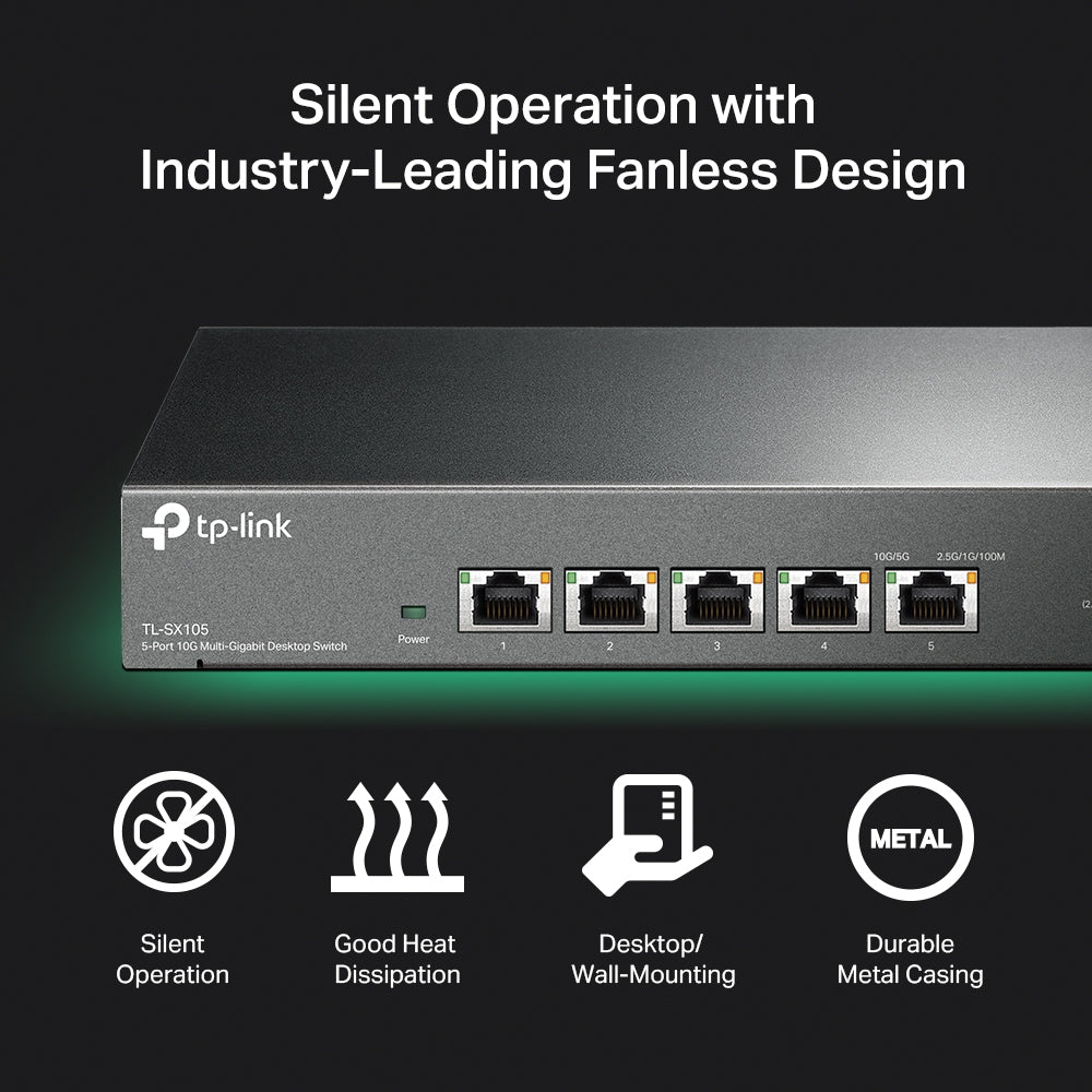 TP-LINK TL-SX105 5-Port 10G Desktop Switch