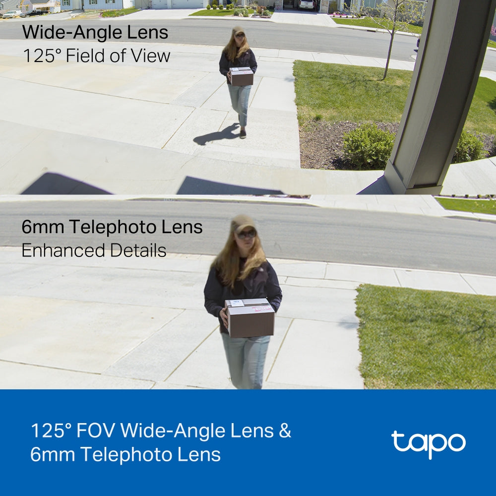 TP-LINK WiFi Camera Tapo C246D 2k  Indoor/Outdoor Dual Lens Pan/Tilt