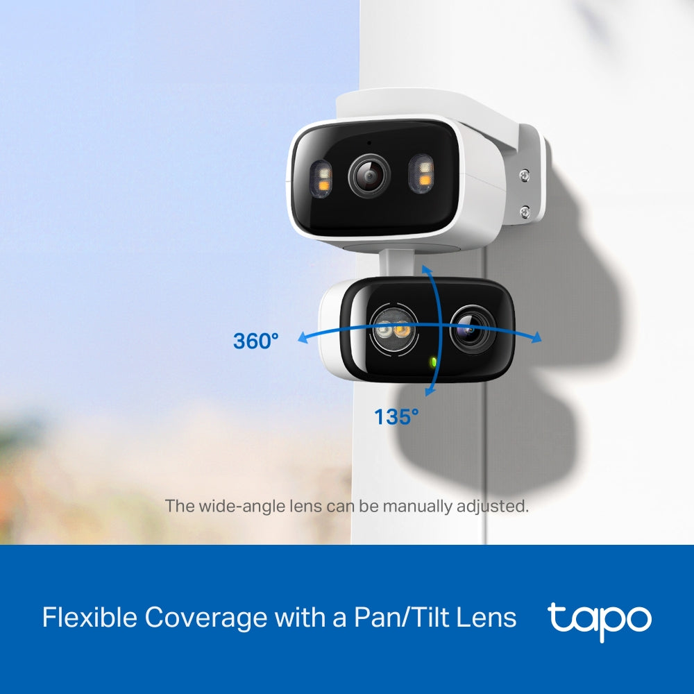 TP-LINK WiFi Camera Tapo C246D 2k  Indoor/Outdoor Dual Lens Pan/Tilt