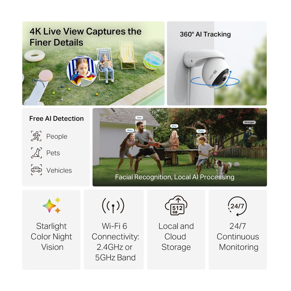 TP-LINK Camera Tapo C560WS Outdoor Pan/Tilt Security Wi-Fi Outdoor
