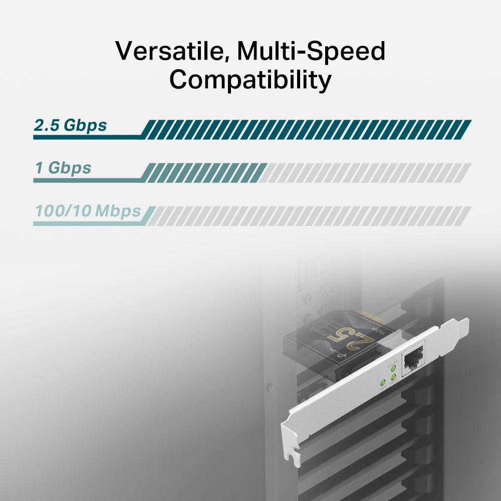 TP-LINK Network PCIe TX201 2.5 Gigabit Network Adapter
