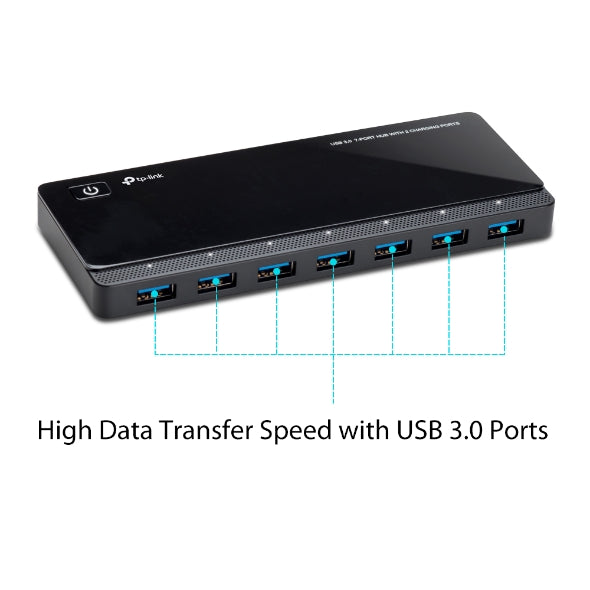 TP-LINK UH720 USB 3.0 7-PORT HUB |  2 CHARGING PORTS