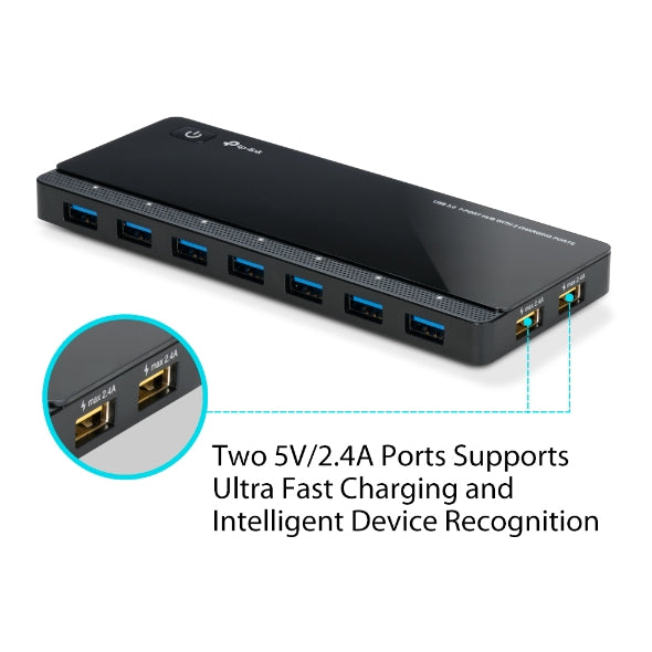 TP-LINK UH720 USB 3.0 7-PORT HUB |  2 CHARGING PORTS