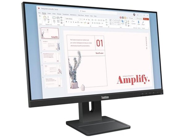 LENOVO Monitor ThinkVision E24-40 23.8'' IPS FHD |  Slim Bezel |  HDMΙ |  Display Port |  VGA |  Height adjustable |  Speakers |  3YearsW