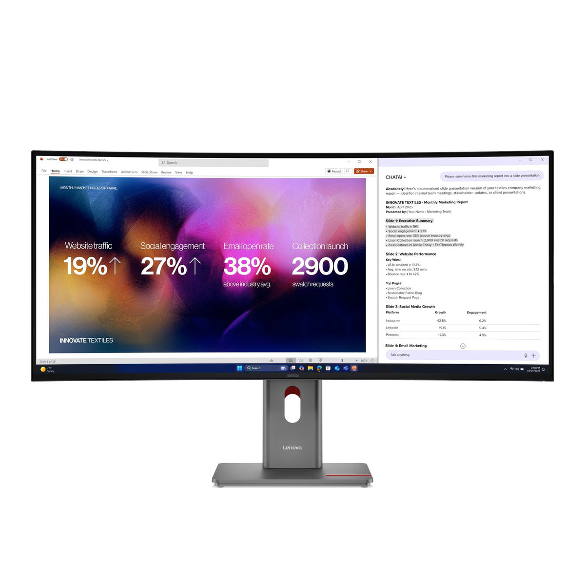 LENOVO Monitor Thinkvision P40wd-40 39.7'' IPS WUHD, HDMi, Display Port,Thunderbolt,Ethernet,Height Adjust,3YearsW