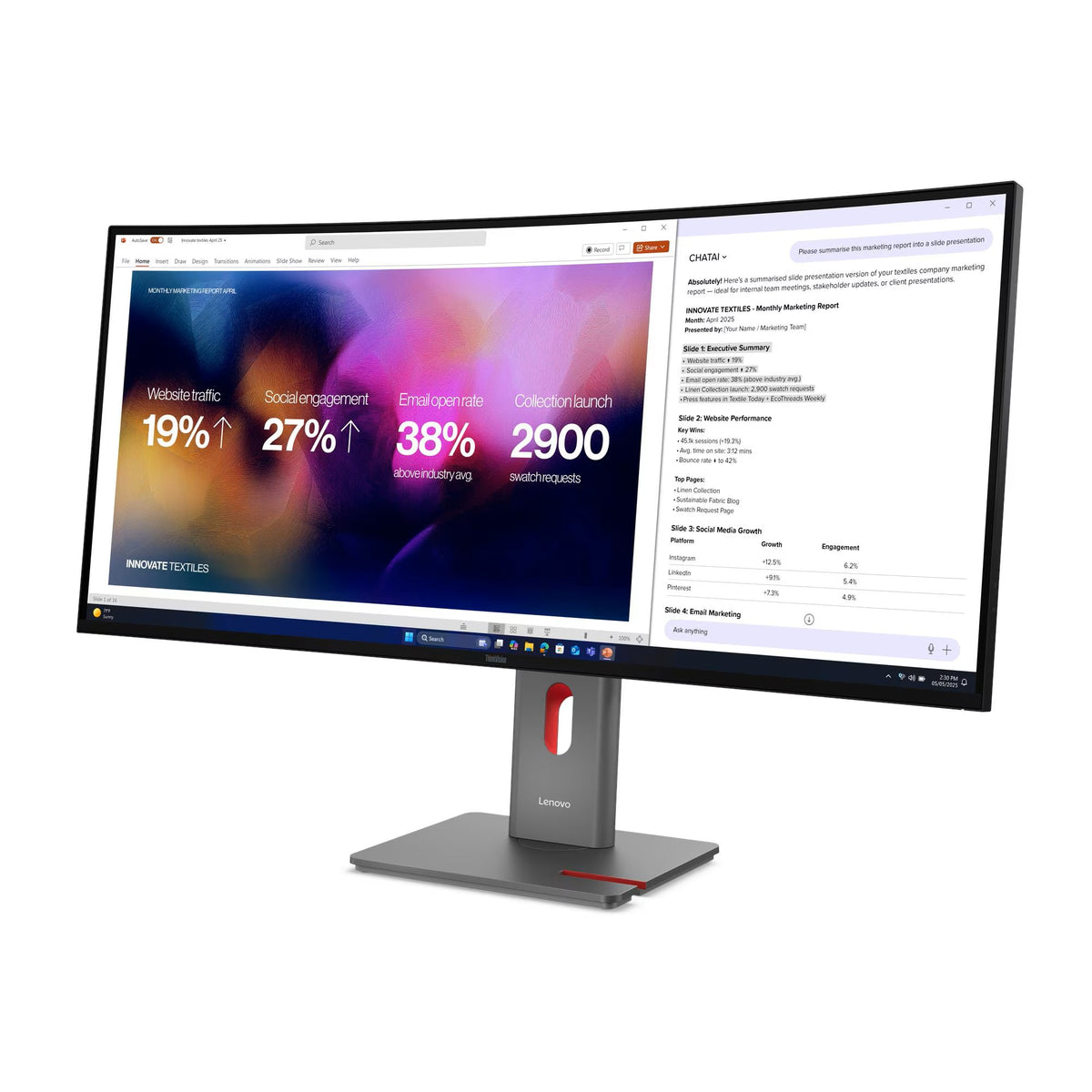 LENOVO Monitor Thinkvision P40wd-40 39.7'' IPS WUHD, HDMi, Display Port,Thunderbolt,Ethernet,Height Adjust,3YearsW