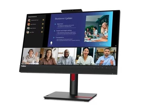 LENOVO Monitor ThinkVision T24v-30 23.8'' FHD IPS |  Slim Bezel |  HDMI |  Display Port |  VGA |  Height adjustable |  Webcam |  Speakers |  3YearsW