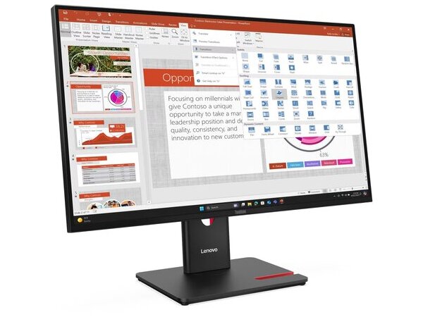LENOVO Monitor ThinkVision T27-40 27'' FHD IPS |  Display Port | HDMI | USB | USBC | VGA | Height Adjust | 3YearsW