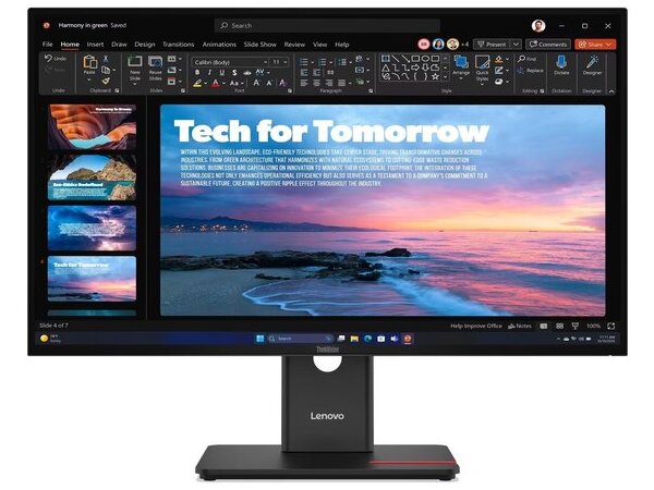 LENOVO Monitor ThinkVision T27QD-40 27'' QHD IPS, HDMi, Display Port, Ethernet, Height adjustable, 3YearsW