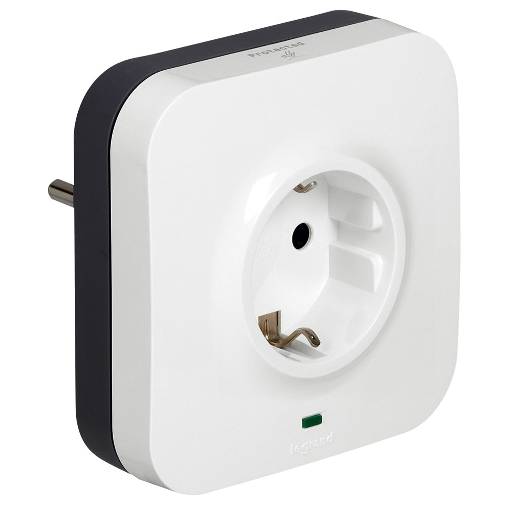 Legrand SurgeArrest 1 Outlet White |  2 x RJ45