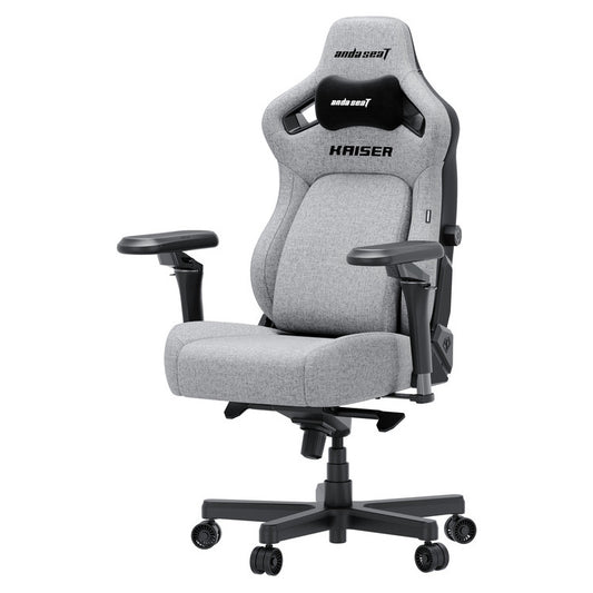 ANDA SEAT Gaming Chair KAISER-4 V2 XL Grey Fabric with 6D Armrest