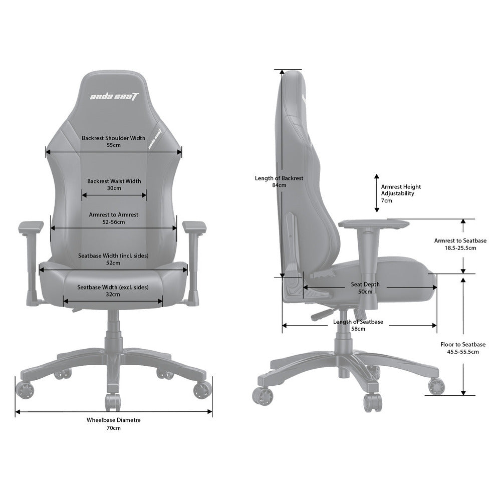 ANDA SEAT Gaming Chair LUNA Large Black