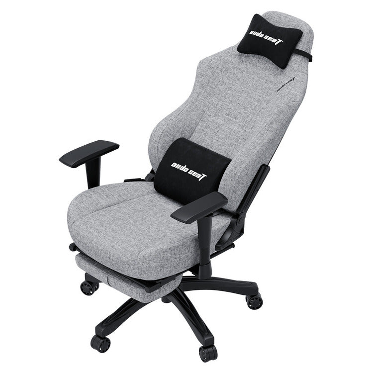 ANDA SEAT Gaming Chair LUNA PRO Grey Fabric w/Footrest