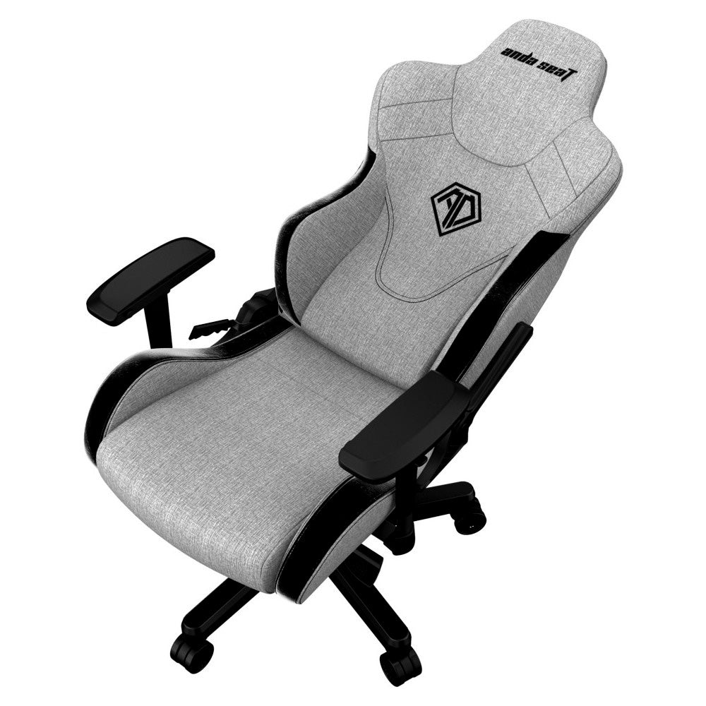 ANDA SEAT Gaming Chair T-PRO II Light Grey/ Black FABRIC with Alcantara Stripes