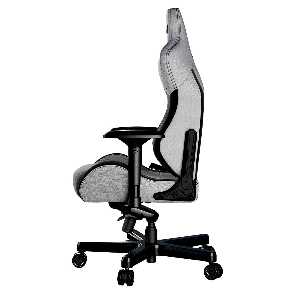 ANDA SEAT Gaming Chair T-PRO II Light Grey/ Black FABRIC with Alcantara Stripes