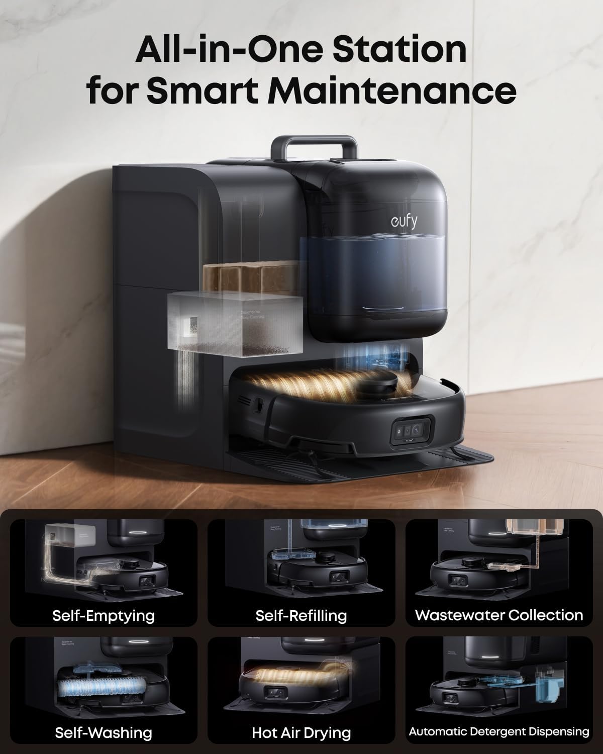 Anker Eufy Robot Vacuum Cleaner E28 Omni with Mop All-In-One