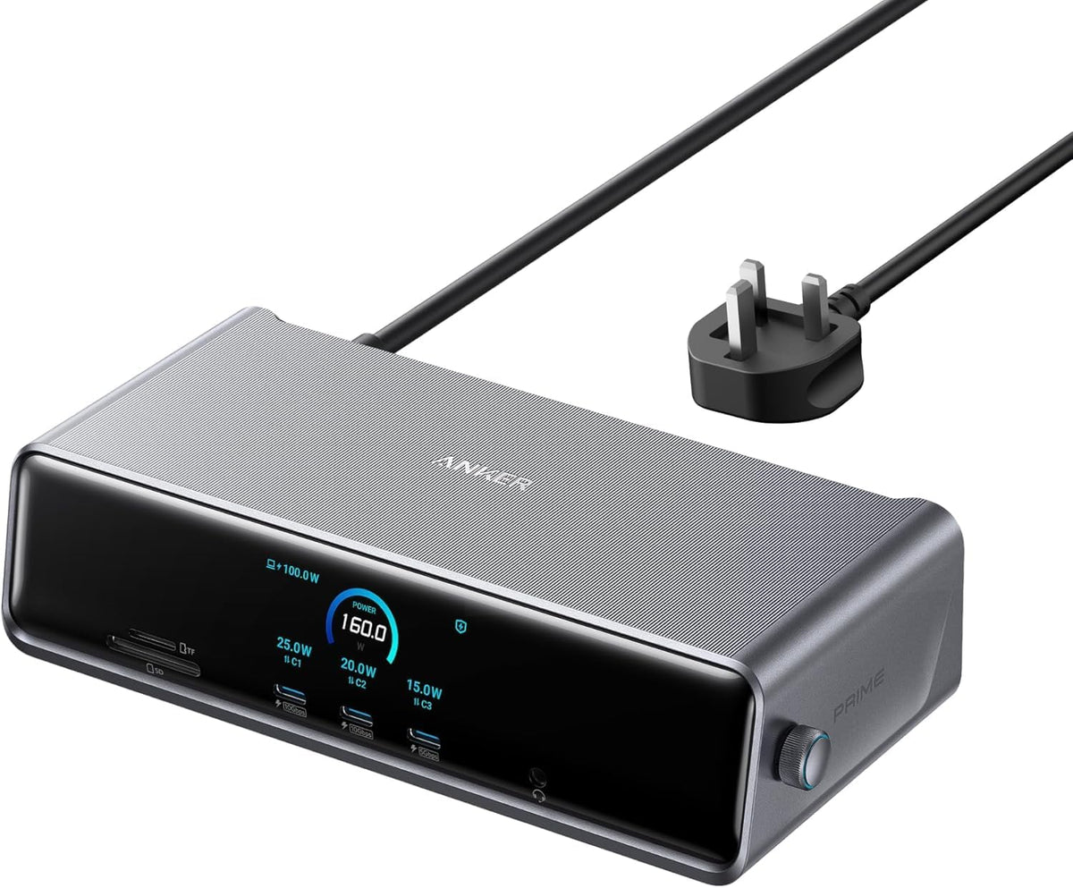 Anker Docking Station Prime 14 in 1, USB-C,Triple 4K@60Hz, 2 HDMI+1 DP, 140W Max Power, Smart Display
