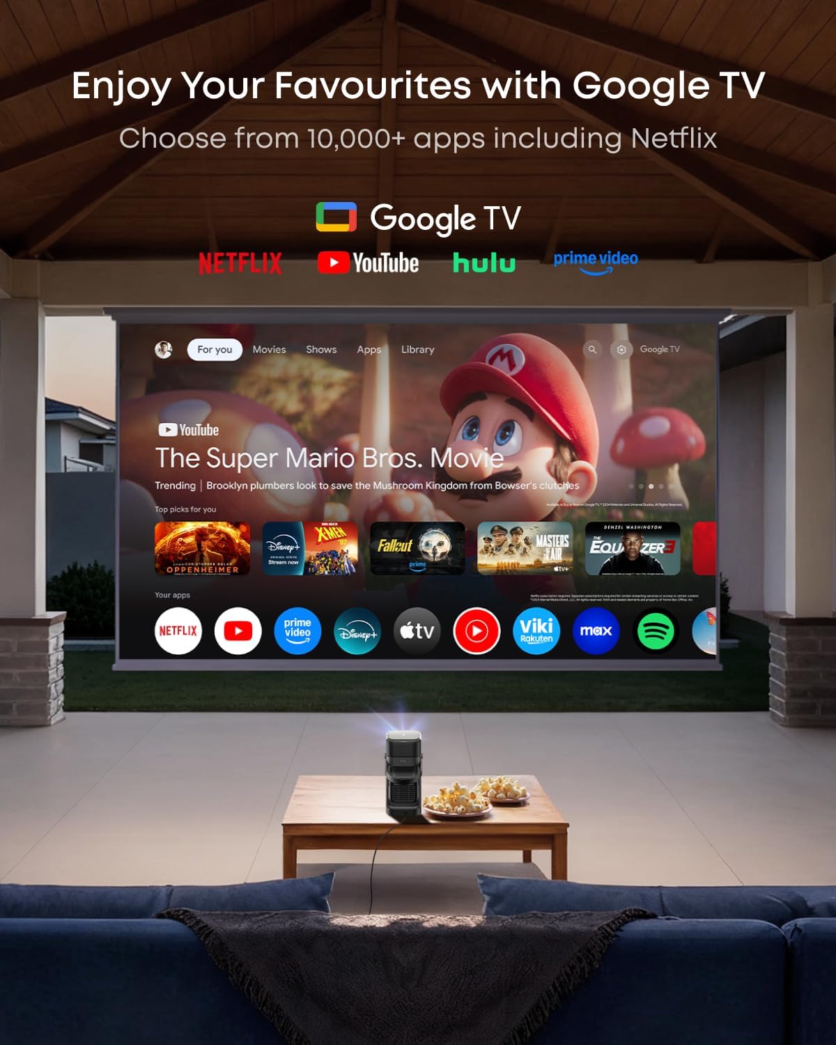 Anker Portable Projector, Nebula P1,1080P,650ANSI Lumens, 20W detachable Speakers