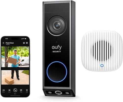 Anker Doorbell E340 with chime, Dual Camera, 2K FHD, Dual Band 2,4/5 GHz