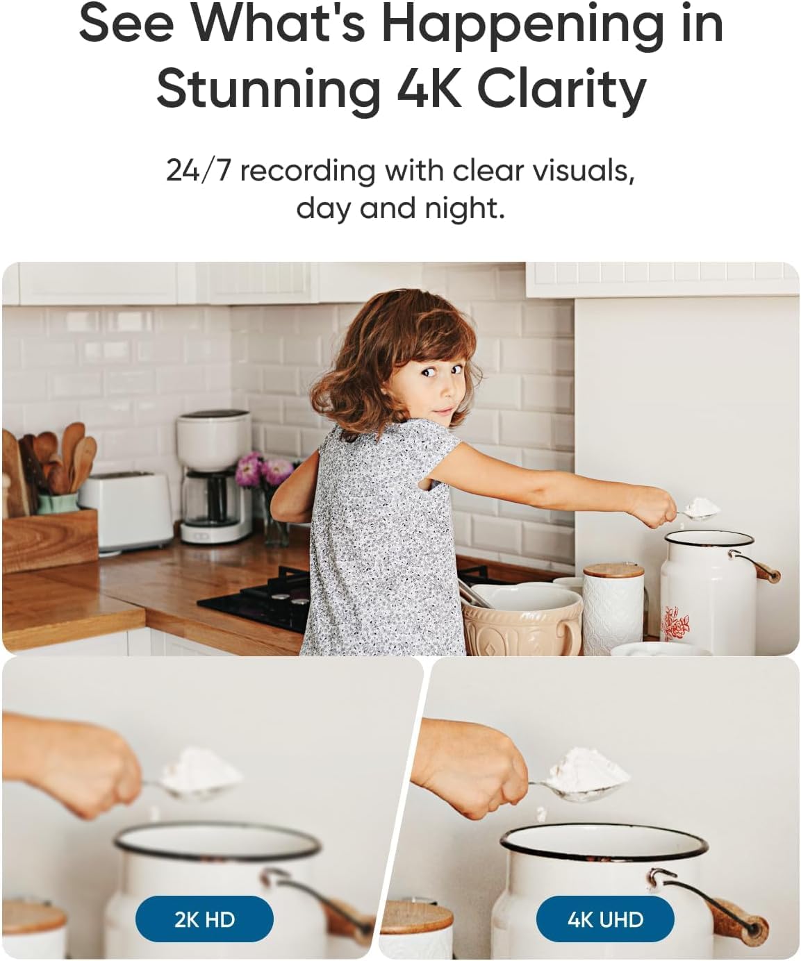 Anker Eufy Wifi Camera, E30, 4K, Pan Titl, Indoor,White