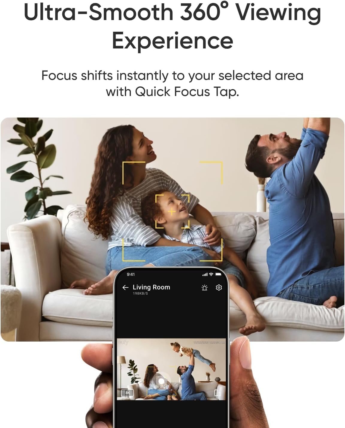 Anker Eufy Wifi Camera, E30, 4K, Pan Titl, Indoor,White