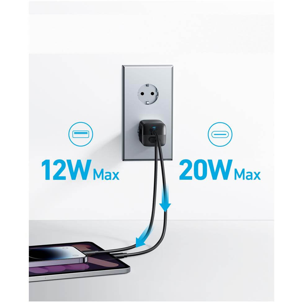 ANKER Wall Charger 323 USB Type-C |  USB-A 33W