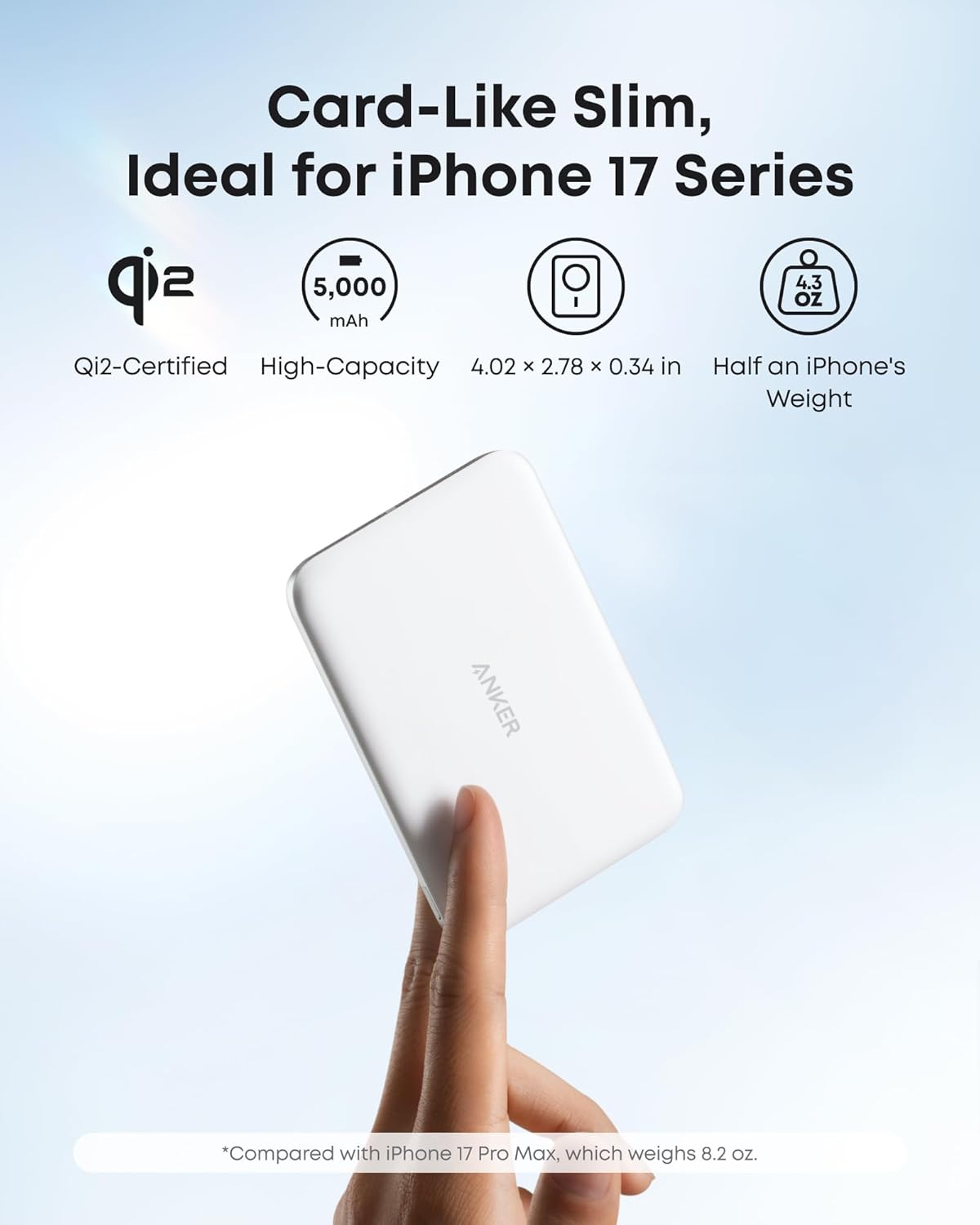 ANKER MagSafe Powerbank 5000MAh Ultra-Slim Qi2 Certified 15W