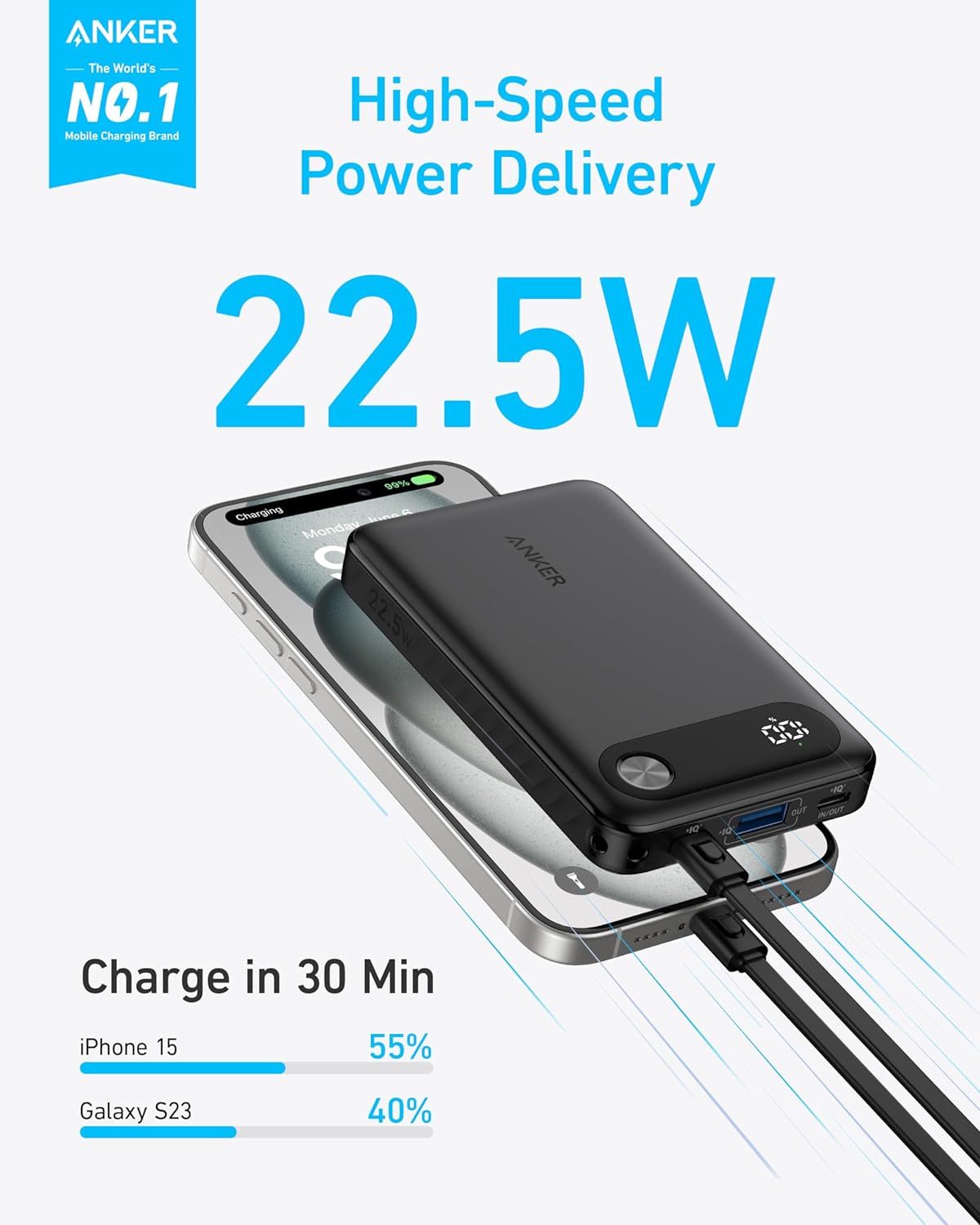 Anker Powerbank 10K 22.5W with USB-C Cable