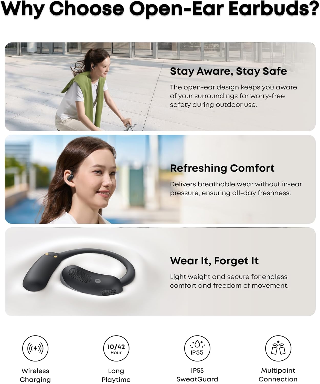 ANKER Soundcore BT Earphones AEROFIT 2 Open Ear Black
