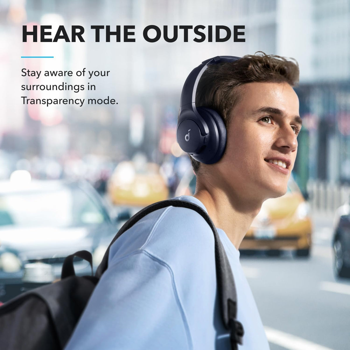Anker Soundcore Wireless Headphones Q20i, Hybrid Active Noise Cancellation Blue