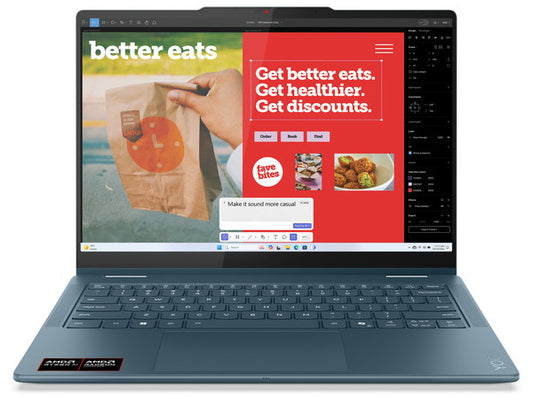 LENOVO Laptop Yoga 7 2-in-1 14AKP10 14'' WUXGA OLED/Ryzen AI 7-350/16GB/1TB/AMD Radeon 860M/Win 11 Home/3Y Premium/Tidal Teal