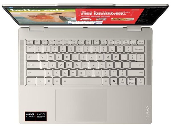 LENOVO Laptop Yoga 7 2-in-1 14AKP10 14'' 2.8K OLED/Ryzen  AI 7-350/32GB/1TB/AMD Radeon Graphics/Win 11 Home/3Y Premium/Seashell