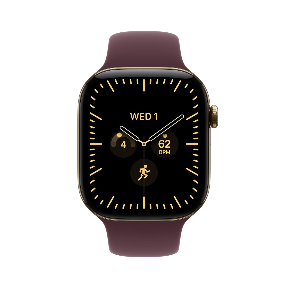 Οθόνη, 46mm GPS + Cellular Radiant Gold Titanium Sport Band Burgundy