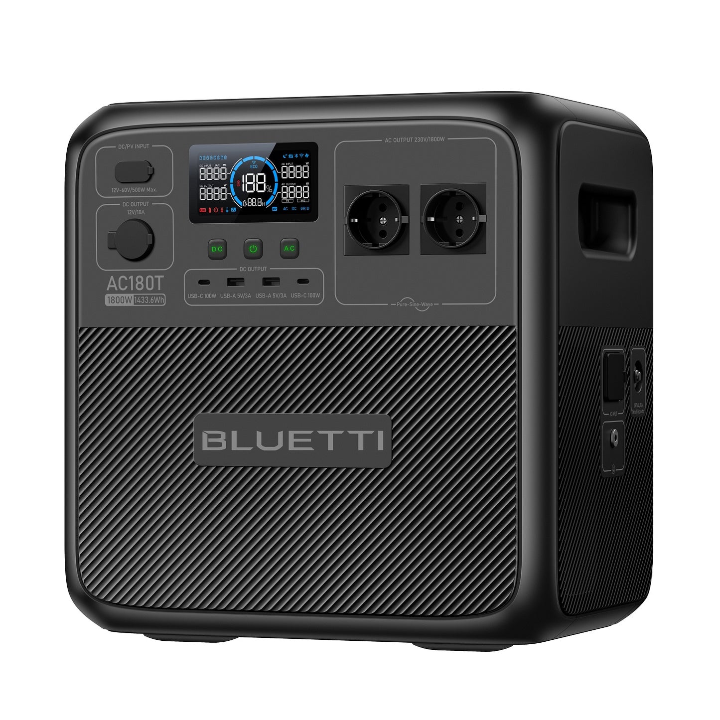 BLUETTI Power Station AC180T with Swappable Battery |  1800W AC Outlet 1433Wh
