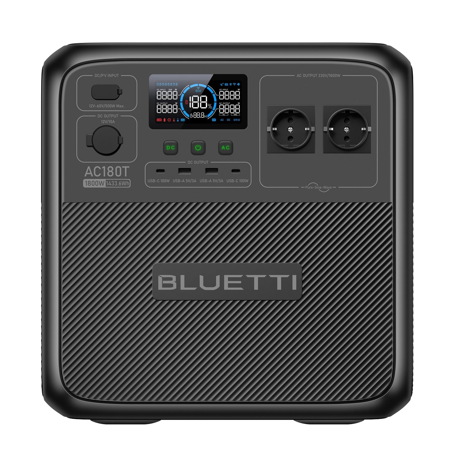 BLUETTI Power Station AC180T with Swappable Battery |  1800W AC Outlet 1433Wh