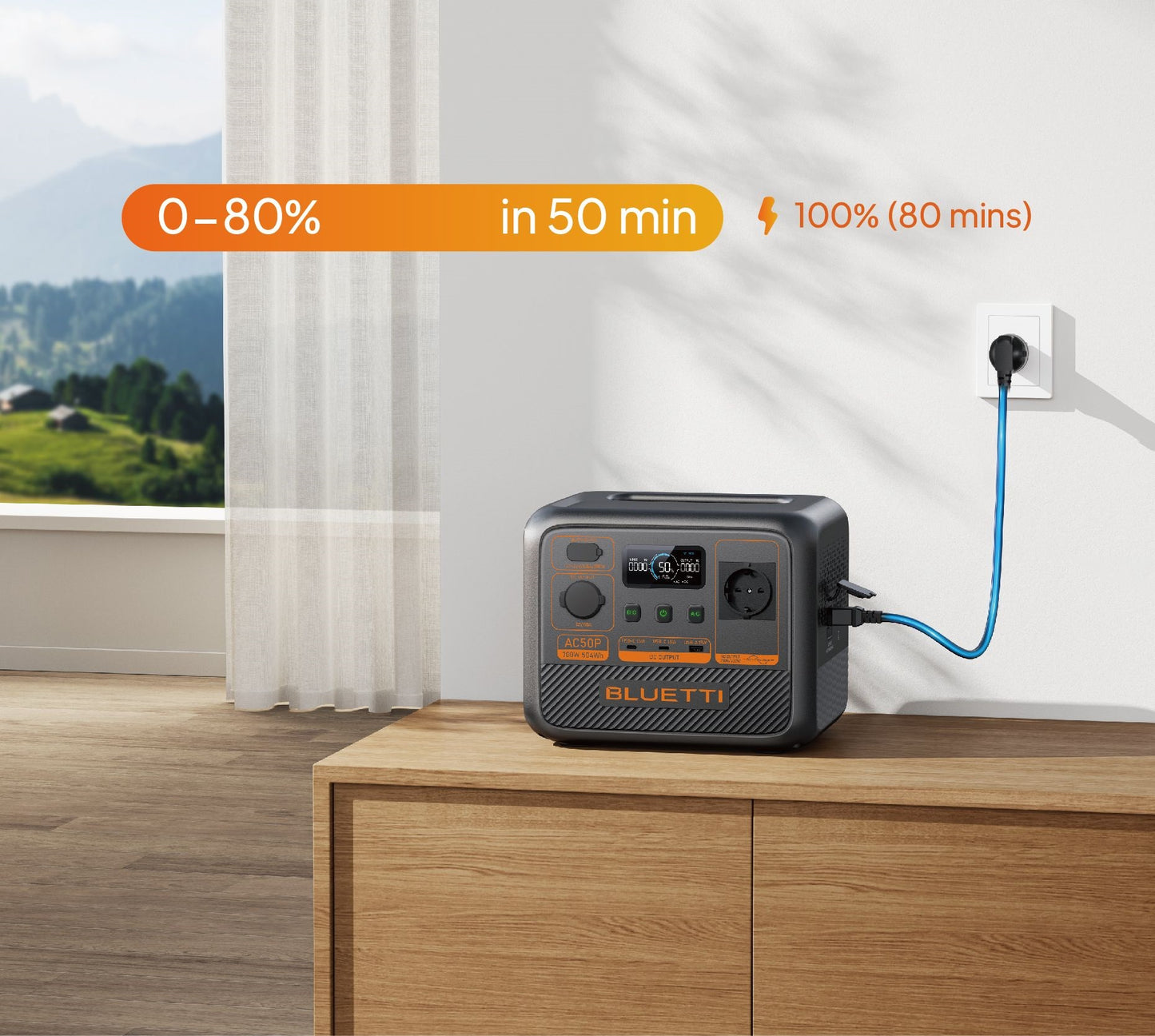 BLUETTI Premium AC50P Portable Power Station |  700W AC Outlet 504Wh
