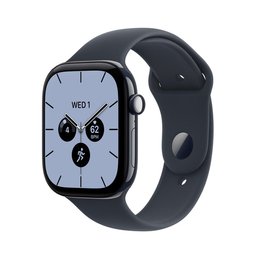 Μπροστινή όψη με λουράκι, 42mm GPS + Cellular Night Blue Ceramic Sport Band Navy Blue