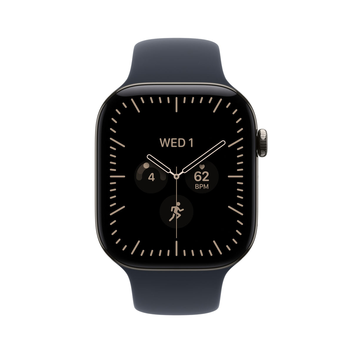 Οθόνη, 46mm GPS + Cellular Natural Titanium Sport Band Navy Blue