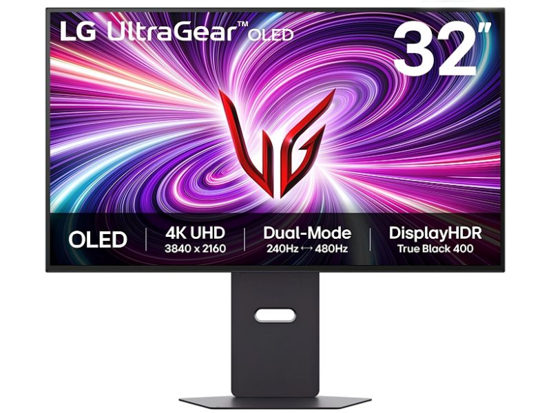 Monitor LG Ultra Gear 32GS95UV 31.5'' 4K Oled 240Hz 0.03ms, HDMI, DisplayPort, USB, Speakers, Tilt,Height Adjustable, Swivel, Pivot, DisplayHDR True Black 400, 3Y — 32GS95UV-B