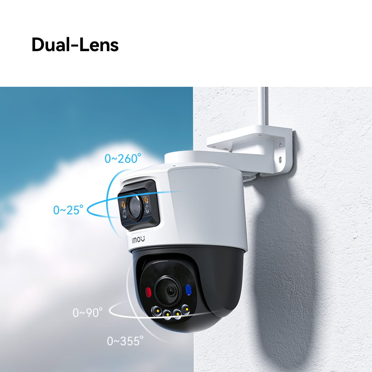 IMOU POE Camera PS70F 5MP+5MP Dual Lens PanTilt Outdoor