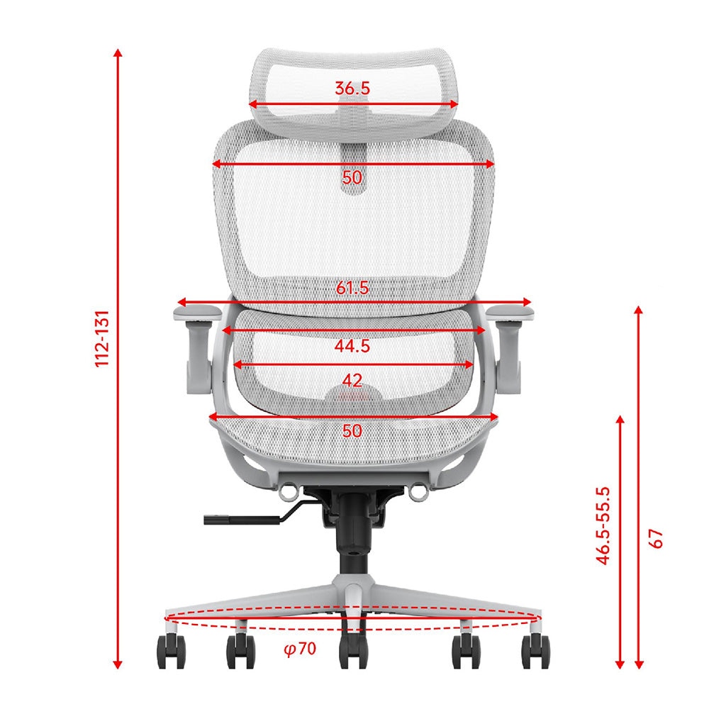 SIHOO ERGONOMIC CHAIR B100 PRO GREY WHITE