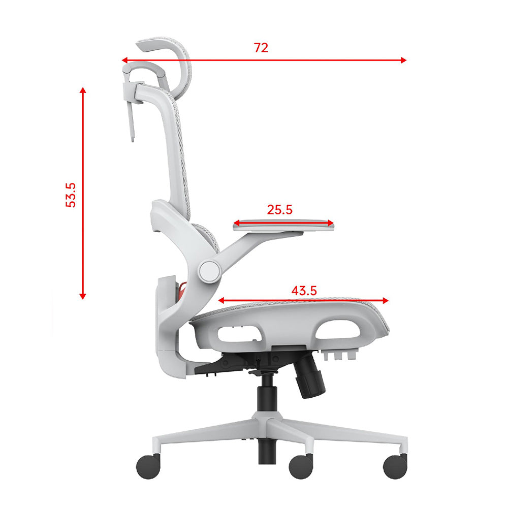 SIHOO ERGONOMIC CHAIR B100 PRO GREY WHITE
