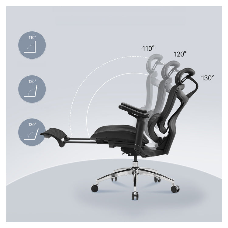 SIHOO ERGONOMIC CHAIR DORO C300 BLACK with Footrest