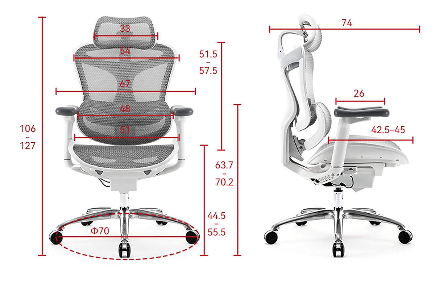 SIHOO ERGONOMIC CHAIR DORO C300 OFF WHITE