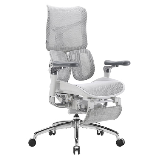 SIHOO ERGONOMIC CHAIR DORO S300 OFF WHITE with Footrest