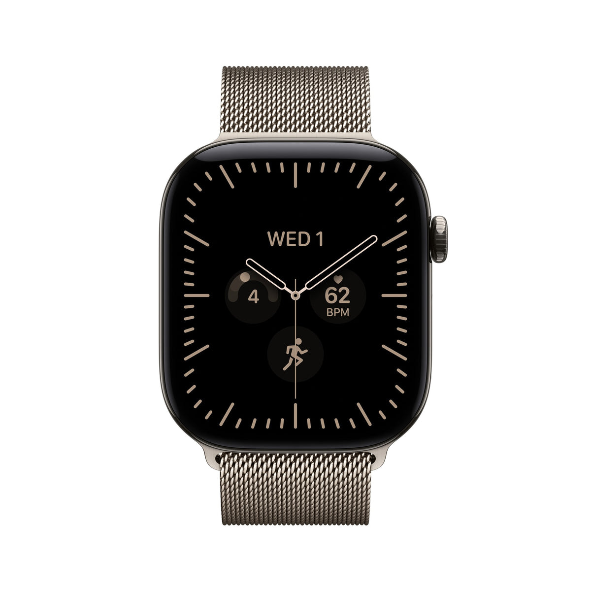 Οθόνη, 42mm GPS + Cellular Natural Titanium Milanese Loop Natural