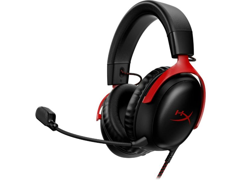 HyperX Cloud III Over Ear Wired Gaming Headset Black/Red — 727A9AA