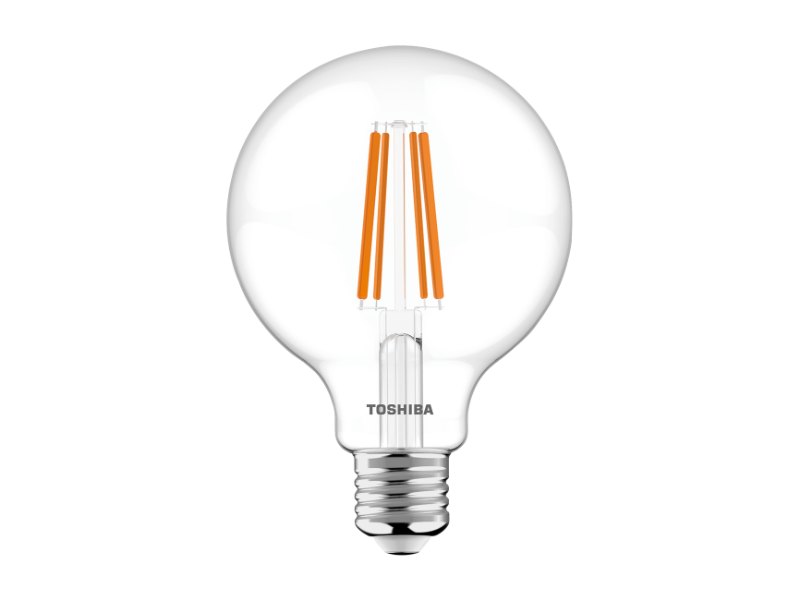 TOSHIBA LED FILAMENT G95 E27 9W 2700K DIMMABLE