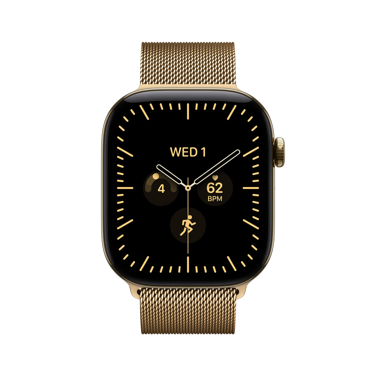 Οθόνη, 46mm GPS + Cellular Radiant Gold Titanium Milanese Loop Radiant Gold